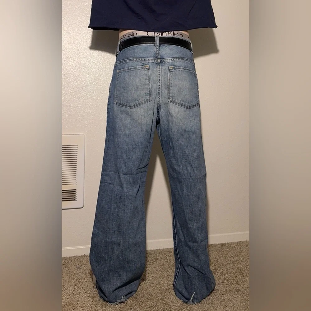 Straight-Leg Men's Jeans in Light Blue Denim